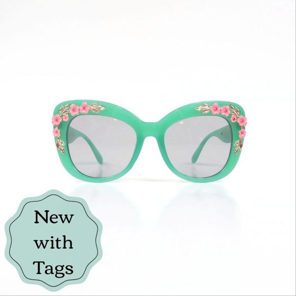 Accessories - Vintage Style Sunglasses Enamel Cherry Blossom - 50's Retro Gift Tik Tok Famous